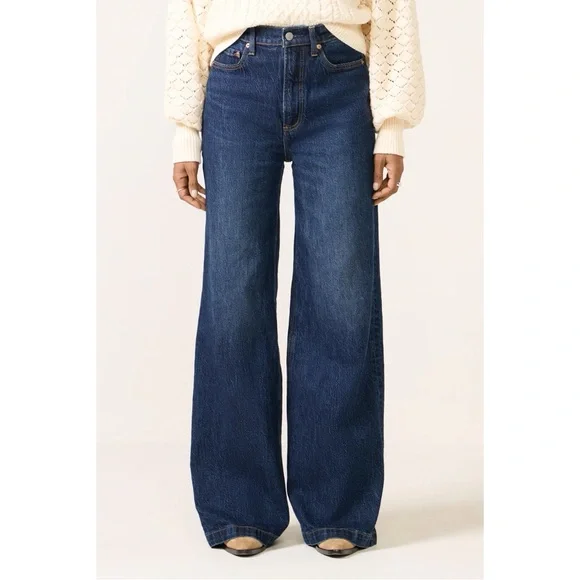 Evereve Pistola Lana Wide Baggy High Jeans